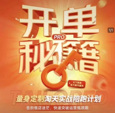 淘宝开单秘籍PRO，量身定制淘天实战陪跑计划，告别做店迷茫、快速突破运营瓶颈期跨境课程-外贸教程-精品网课-电商运营课库课堂