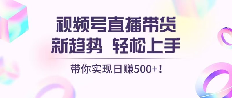 视频号直播带货新趋势，轻松上手，带你实现日赚500+跨境课程-外贸教程-精品网课-电商运营课库课堂