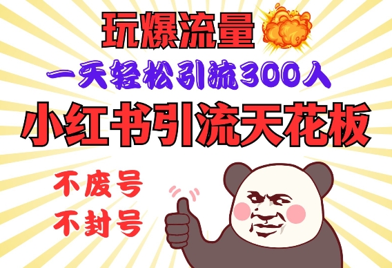 小红书引流天花板，玩爆流量，一天轻松引流300人，安全操作跨境课程-外贸教程-精品网课-电商运营课库课堂