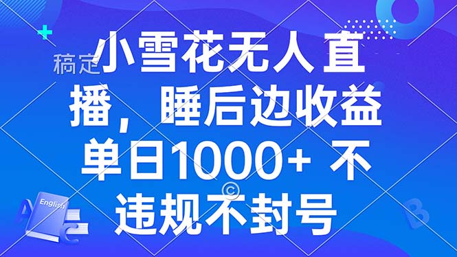 小雪花无人直播 睡后收益单日1000+ 零粉丝新号开播 不违规 看完就会跨境课程-外贸教程-精品网课-电商运营课库课堂