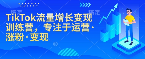 TikTok流量增长变现训练营，专注于运营·涨粉·变现跨境课程-外贸教程-精品网课-电商运营课库课堂