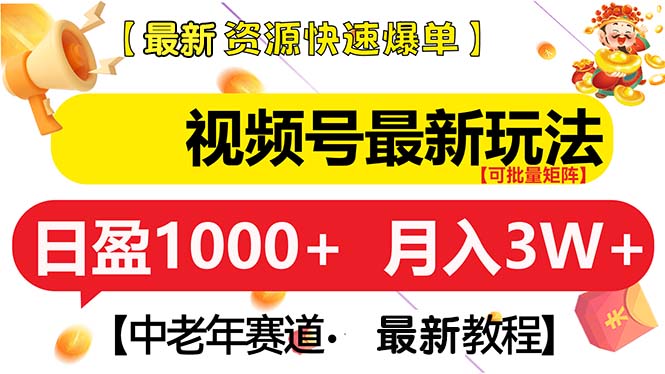 视频号最新玩法 中老年赛道 月入3W+跨境课程-外贸教程-精品网课-电商运营课库课堂