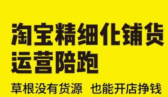 淘宝精细化铺货运营陪跑(部分更新至2025)，草根没有货源 也能开店挣钱跨境课程-外贸教程-精品网课-电商运营课库课堂