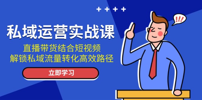 私域运营实战课：直播带货结合短视频，解锁私域流量转化高效路径跨境课程-外贸教程-精品网课-电商运营课库课堂