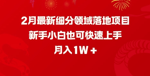 2月最新细分领域落地项目，新手小白也可快速上手，月入1W跨境课程-外贸教程-精品网课-电商运营课库课堂