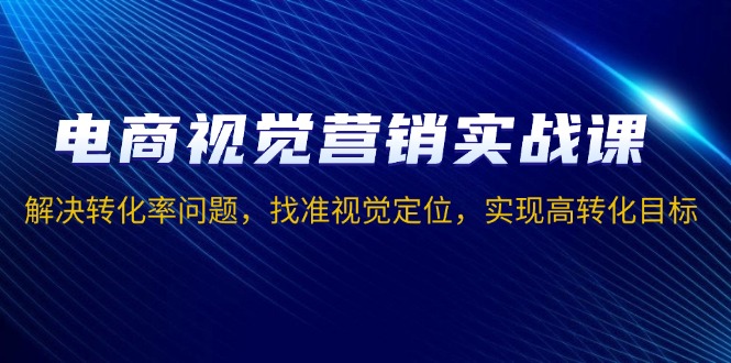 电商视觉营销实战课，解决转化率问题，找准视觉定位，实现高转化目标跨境课程-外贸教程-精品网课-电商运营课库课堂