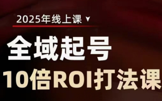 2025全域起号10倍ROI打法课，助你提升直播间的投资回报率跨境课程-外贸教程-精品网课-电商运营课库课堂