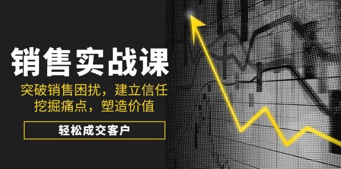 销售实战课，突破销售困扰，建立信任，挖掘痛点，塑造价值，轻松成交客户跨境课程-外贸教程-精品网课-电商运营课库课堂