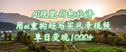 AI视觉疗愈经济：用ai重构超写实风景视频，单日变现多张跨境课程-外贸教程-精品网课-电商运营课库课堂