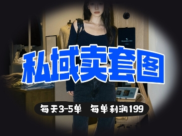 私域卖套图每天3-5单，每单利润99跨境课程-外贸教程-精品网课-电商运营课库课堂