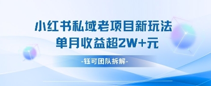 小红书私域项目新玩法，单月变现过W+跨境课程-外贸教程-精品网课-电商运营课库课堂