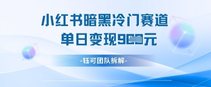小红书冷门”暗黑”赛道，单日收益多张跨境课程-外贸教程-精品网课-电商运营课库课堂