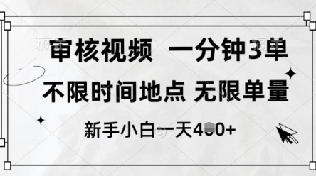 审核视频，10秒一单，不限时间，不限单量，新人小白一天4张+跨境课程-外贸教程-精品网课-电商运营课库课堂