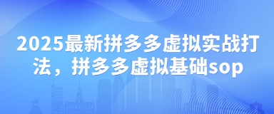 2025最新拼多多虚拟实战打法，拼多多虚拟基础sop跨境课程-外贸教程-精品网课-电商运营课库课堂