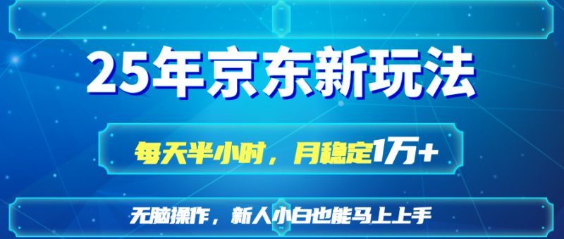 25京东新玩法，每天半小时，月稳定1W+跨境课程-外贸教程-精品网课-电商运营课库课堂