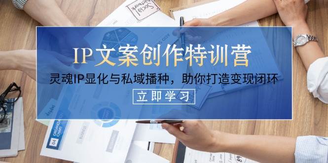 IP文案创作特训营，灵魂IP显化与私域播种，助你打造变现闭环（14节课）跨境课程-外贸教程-精品网课-电商运营课库课堂