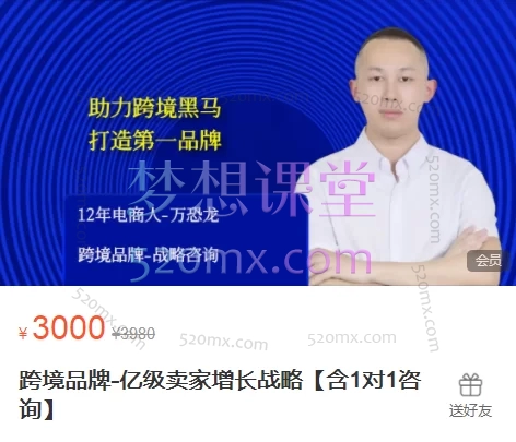 跨境品牌-亿级卖家增长战略，3招让老外心甘情愿买高价跨境课程-外贸教程-精品网课-电商运营课库课堂