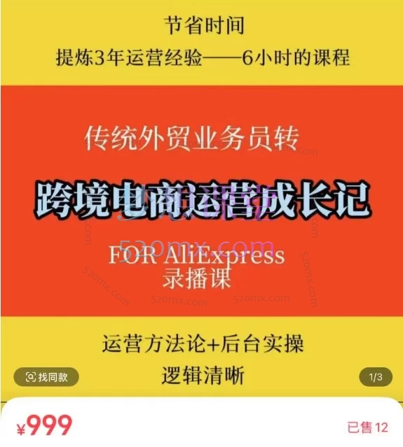 By陈大花花跨境电商速卖通运营学习笔记，运营方法论+后台实操逻辑清晰跨境课程-外贸教程-精品网课-电商运营课库课堂