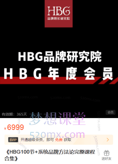 HBG品牌研究院《HBG100节+系统品牌方法论完整课程合集》跨境课程-外贸教程-精品网课-电商运营课库课堂