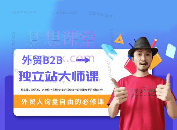 二叔外贸B2B独立站大师课，手把手教你打造自己的询盘机器！跨境课程-外贸教程-精品网课-电商运营课库课堂