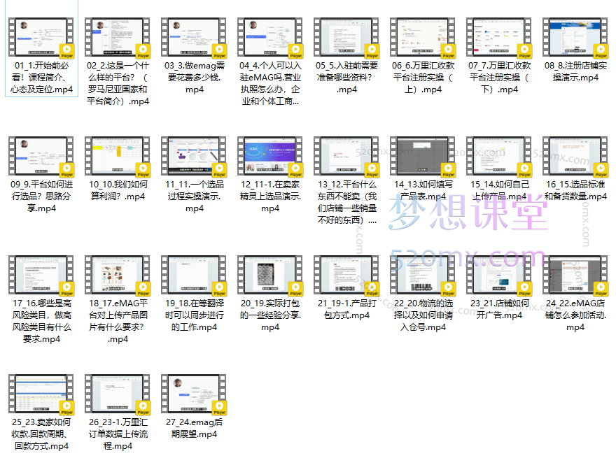 图片[3]跨境课程-外贸教程-精品网课-电商运营2024废热跨境emag从0到1小白启动课价值1299元跨境课程-外贸教程-精品网课-电商运营课库课堂