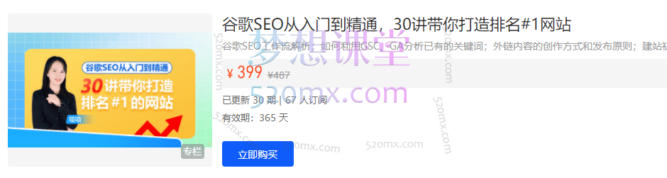 谷歌SEO从入门到精通，30讲带你打造排名第1网站跨境课程-外贸教程-精品网课-电商运营课库课堂