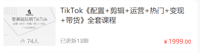 玩转踢拓工作室TikTok《配置+剪辑+运营+热门+变现+带货》全套课程跨境课程-外贸教程-精品网课-电商运营课库课堂