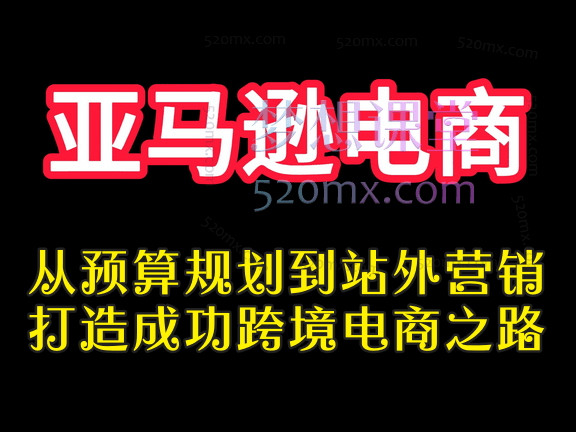 亚马逊运营全攻略：从预算规划到站外营销，打造成功跨境电商之路跨境课程-外贸教程-精品网课-电商运营课库课堂