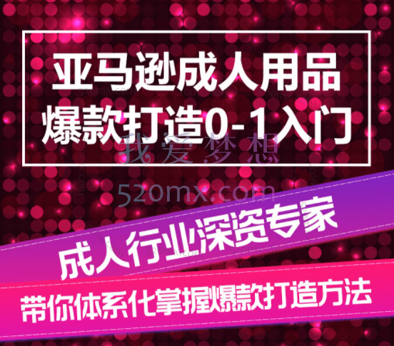 亚马逊成人用品爆款打造0-1入门跨境课程-外贸教程-精品网课-电商运营课库课堂