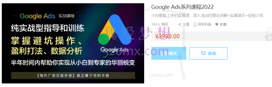 Google Ads系列课程2022，海外广告实操手册真正属于你的手册跨境课程-外贸教程-精品网课-电商运营课库课堂