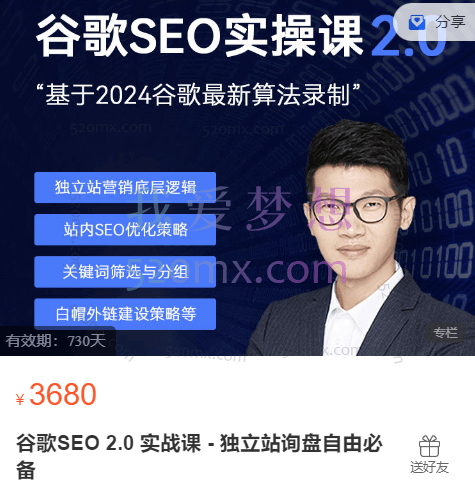 leizi谷歌SEO 2.0 实战课 – 独立站询盘自由必备，基于2024谷歌最新算法跨境课程-外贸教程-精品网课-电商运营课库课堂