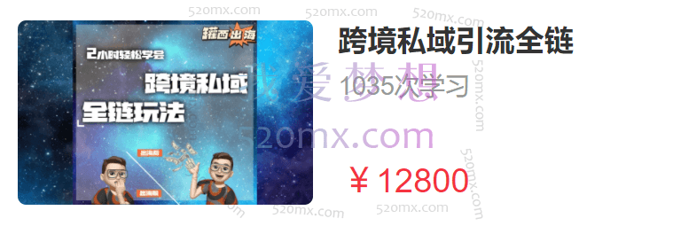 罐西出海：跨境私域引流全链，2小时轻松学会跨境课程-外贸教程-精品网课-电商运营课库课堂