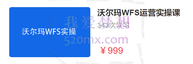 跨境电商365：沃尔玛WFS运营实操课跨境课程-外贸教程-精品网课-电商运营课库课堂