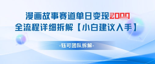 漫画故事赛道单日变现1k+全流程详细拆解跨境课程-外贸教程-精品网课-电商运营课库课堂
