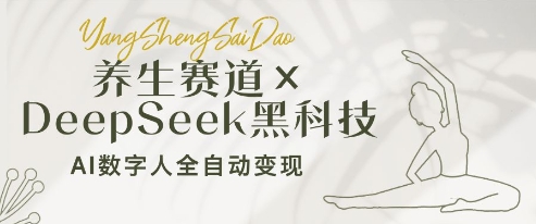 养生赛道+DeepSeek黑科技：AI数字人全自动变现，小白也能月入过W跨境课程-外贸教程-精品网课-电商运营课库课堂