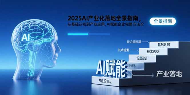 2025AI产业化落地全景指南，从基础认知到产业应用，AI赋能企业完整方法论跨境课程-外贸教程-精品网课-电商运营课库课堂