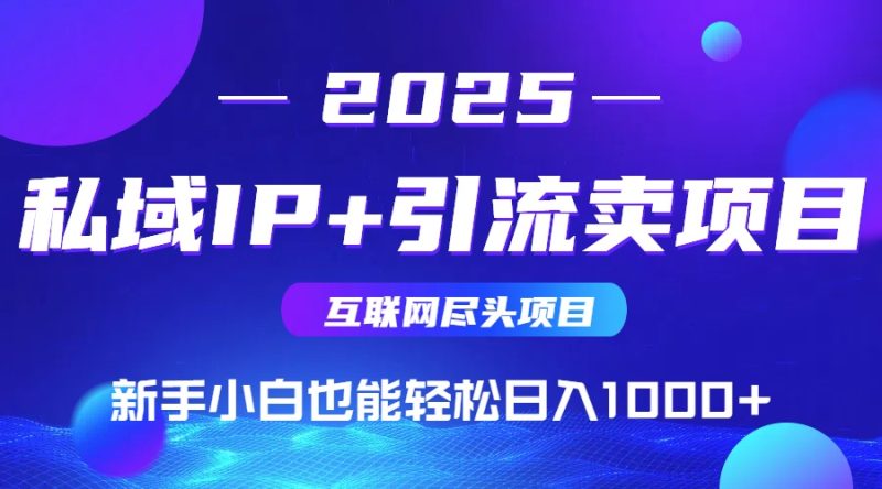 2025网创尽头项目，私域IP+引流，新手小白也能在家日入1000+跨境课程-外贸教程-精品网课-电商运营课库课堂