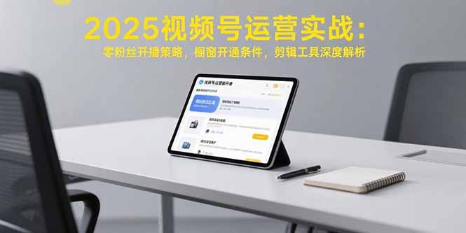 2025视频号运营实战：零粉丝开播策略，橱窗开通条件，剪辑工具深度解析跨境课程-外贸教程-精品网课-电商运营课库课堂