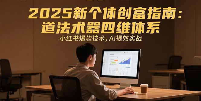 2025新个体创富指南：道法术器四维体系，小红书爆款技术，AI提效实战跨境课程-外贸教程-精品网课-电商运营课库课堂