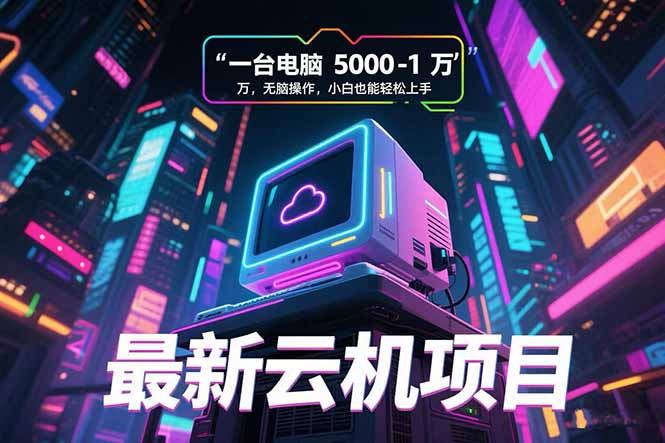 最新云机项目 一台电脑5000到10000 无脑操作小白也能轻松上手跨境课程-外贸教程-精品网课-电商运营课库课堂