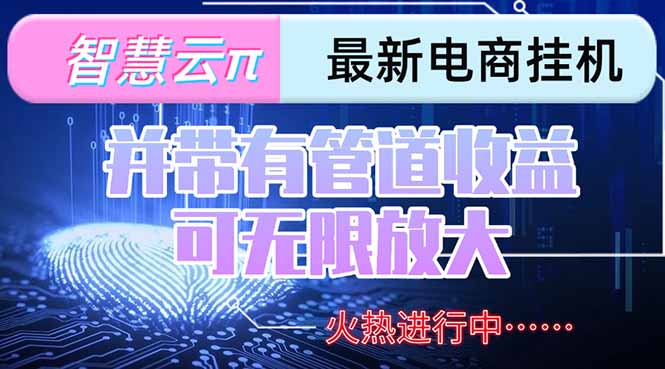 智慧云π电脑挂机单机每天收益300—500+ 并带有团队管道收益 可无限放大跨境课程-外贸教程-精品网课-电商运营课库课堂