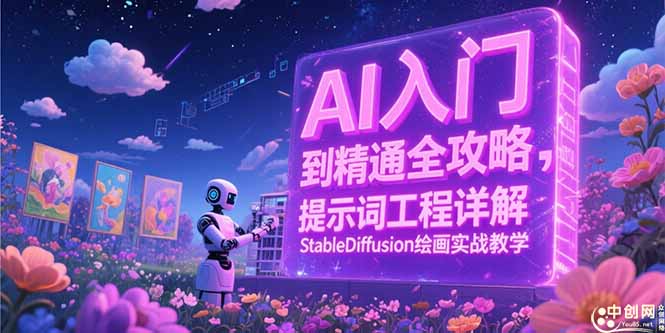 AI入门到精通全攻略，提示词工程详解，StableDiffusion绘画实战教学跨境课程-外贸教程-精品网课-电商运营课库课堂