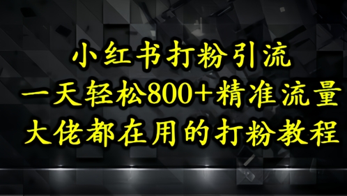 小红书打粉引流，一天轻松500+精准流量，大佬都在用的打粉教程跨境课程-外贸教程-精品网课-电商运营课库课堂