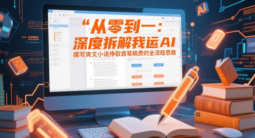 从零到一：深度拆解我运用AI撰写爽文小说挣取首笔稿费的全流程思路跨境课程-外贸教程-精品网课-电商运营课库课堂