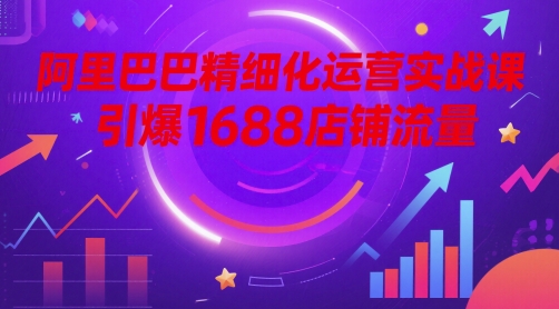阿里巴巴精细化运营实战课，引爆1688店铺流量跨境课程-外贸教程-精品网课-电商运营课库课堂