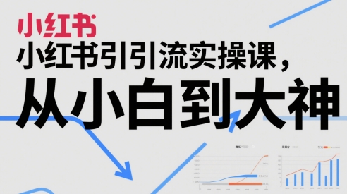 小红书引流实操课，从小白到大神跨境课程-外贸教程-精品网课-电商运营课库课堂