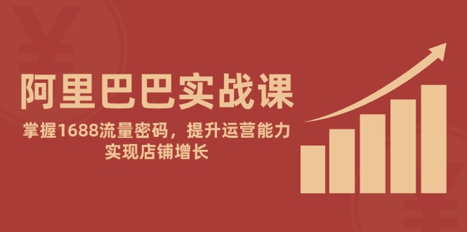 阿里巴巴实战课：掌握1688流量密码，提升运营能力，实现店铺增长跨境课程-外贸教程-精品网课-电商运营课库课堂