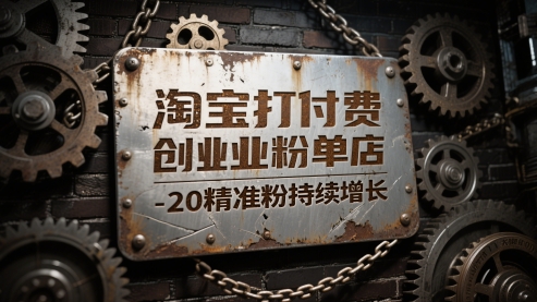 淘宝打付费创业粉单店每天稳定10-20精准粉持续增长跨境课程-外贸教程-精品网课-电商运营课库课堂
