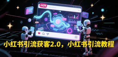小红书引流获客2.0，小红书引流教程跨境课程-外贸教程-精品网课-电商运营课库课堂