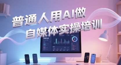 普通一个人用AI做自媒体，助你轻松开启AI自媒体创作之路跨境课程-外贸教程-精品网课-电商运营课库课堂